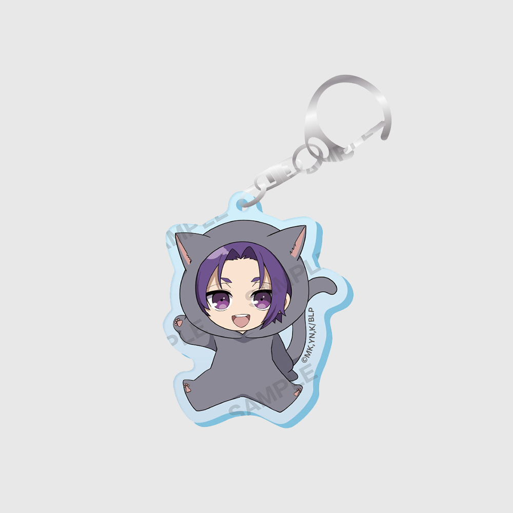 [블루 록] SD 아크릴 키홀더 고양이 파자마 Ver. 미카게 레오