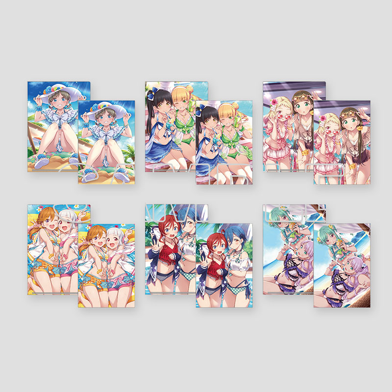 Love Live! Days ５주년 기념 [러브라이브! 슈퍼스타!!] 트레이딩 미니 클리어 파일&포스트 카드