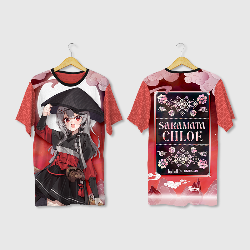 (콜라보) 홀로라이브 6기생 풀프린팅 티셔츠 Chloe