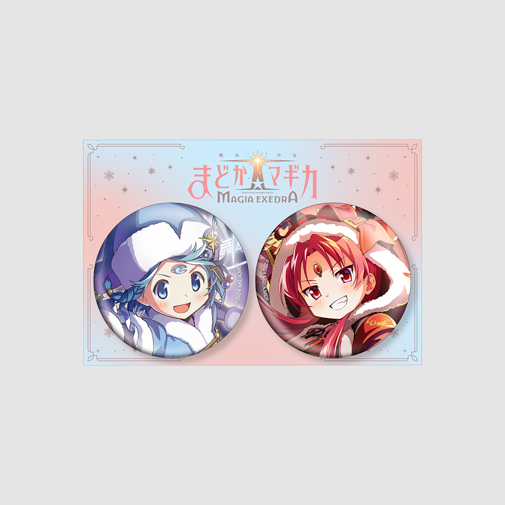 [마법소녀 마도카☆마기카 Magia Exedra] 
캔뱃지 세트 (미키 사야카 & 사쿠라 쿄코)