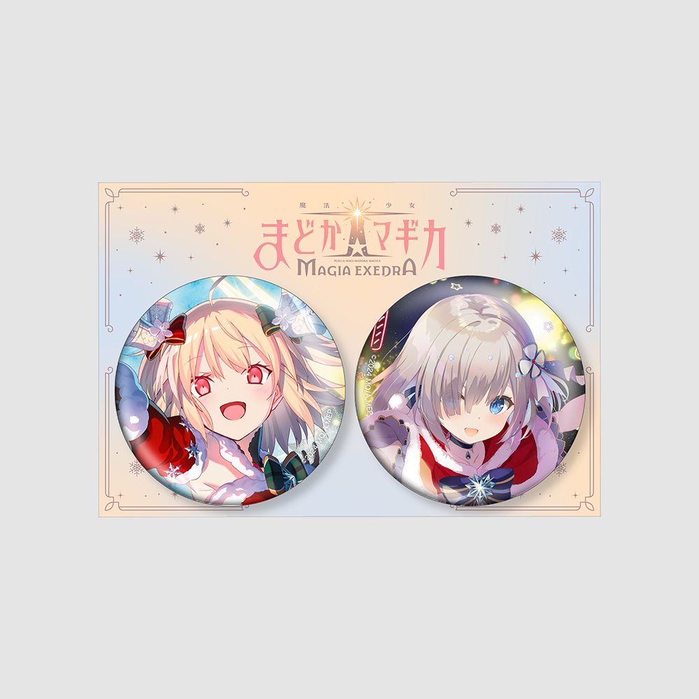 [마법소녀 마도카☆마기카 Magia Exedra] 
캔뱃지 세트 (아야노 리카 & 이스즈 렌)