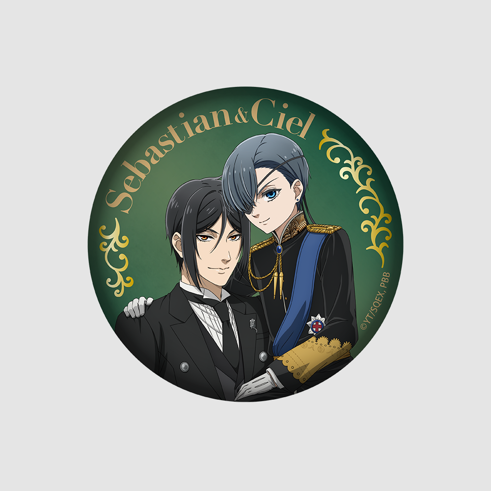 [흑집사 -녹색의 마녀 편-] 빅 캔 뱃지 세바스찬 미카엘리스 & 시엘 팬텀하이브